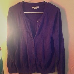 Purple cardigan